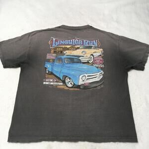 Hot Rod Run T-shirt Cruisin The Strip Mens 2XL Gray Muscle Car distress